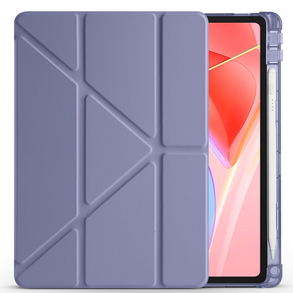 Lenovo Tab TB-311FU Kılıf Zore Tri Folding Kalem Bölmeli Standlı Kılıf Mor