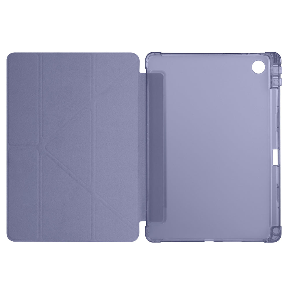 Lenovo Tab TB-311FU Kılıf Zore Tri Folding Kalem Bölmeli Standlı Kılıf Mor