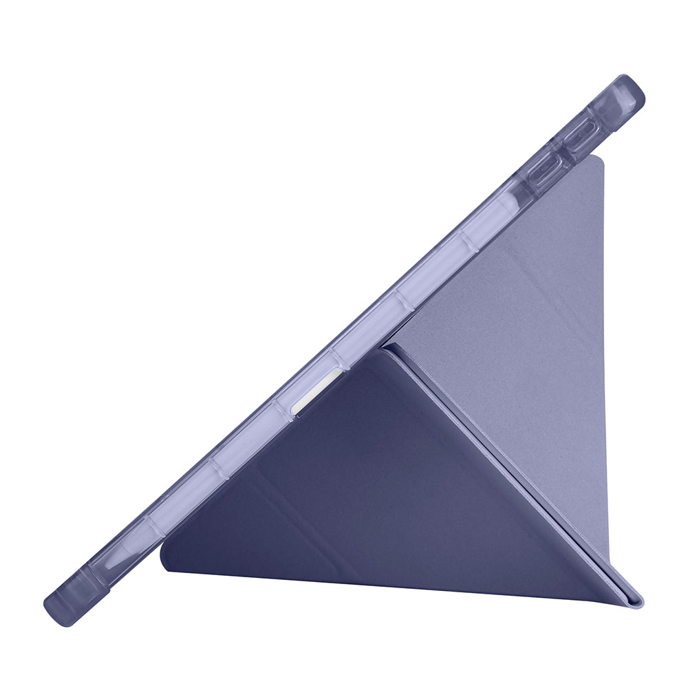 Lenovo Tab TB-311FU Kılıf Zore Tri Folding Kalem Bölmeli Standlı Kılıf Mor