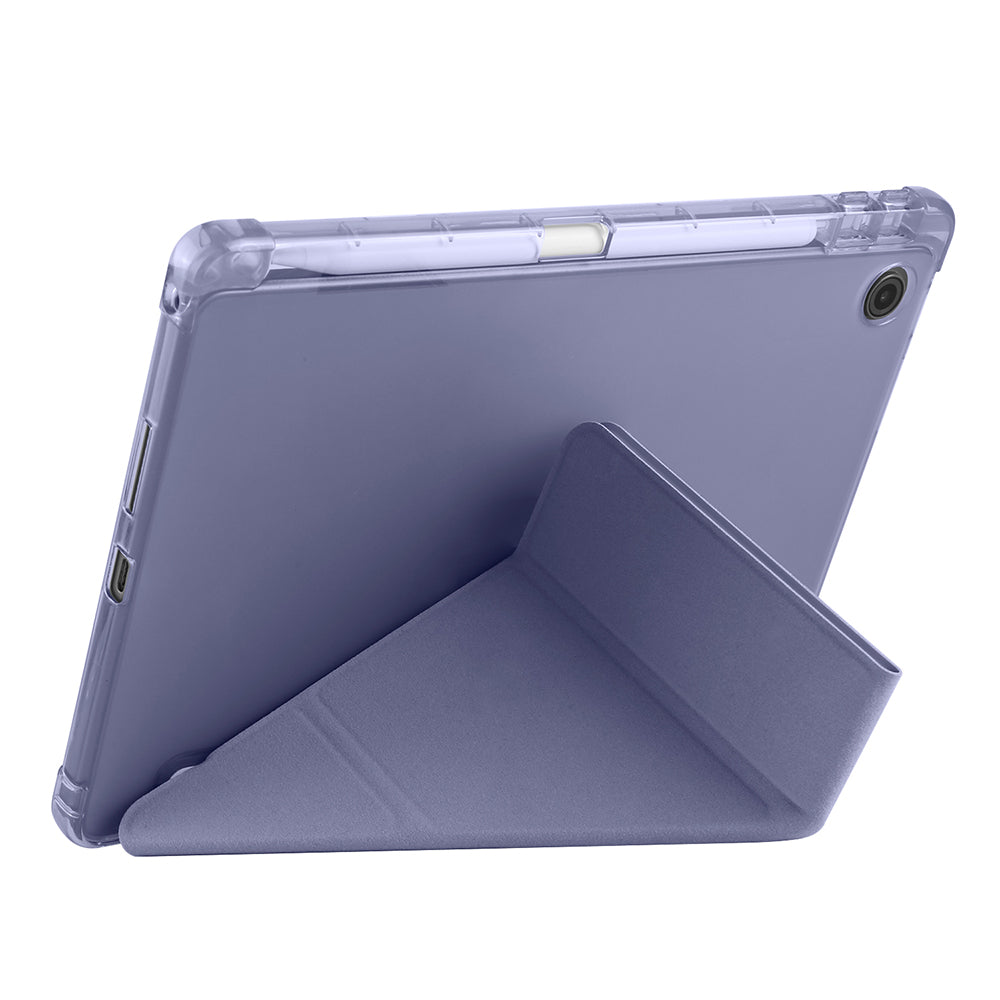 Lenovo Tab TB-311FU Kılıf Zore Tri Folding Kalem Bölmeli Standlı Kılıf Mor