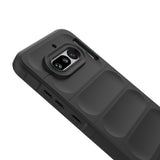 Nothing Phone 4A Kılıf Esnek TPU Oyuklu Arka Yüzey Tasarımlı Etnik Silikon Kapak Siyah