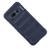 Nothing Phone 4A Kılıf Esnek TPU Oyuklu Arka Yüzey Tasarımlı Etnik Silikon Kapak Lacivert