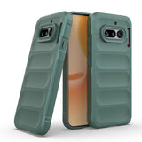 Nothing Phone 4A Kılıf Esnek TPU Oyuklu Arka Yüzey Tasarımlı Etnik Silikon Kapak Koyu Yeşil