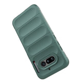 Nothing Phone 4A Kılıf Esnek TPU Oyuklu Arka Yüzey Tasarımlı Etnik Silikon Kapak Koyu Yeşil