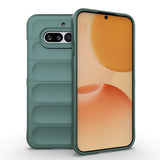 Nothing Phone 4A Kılıf Esnek TPU Oyuklu Arka Yüzey Tasarımlı Etnik Silikon Kapak Koyu Yeşil