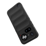 Nothing Phone 4A Pro Kılıf Esnek TPU Oyuklu Arka Yüzey Tasarımlı Etnik Silikon Kapak Siyah