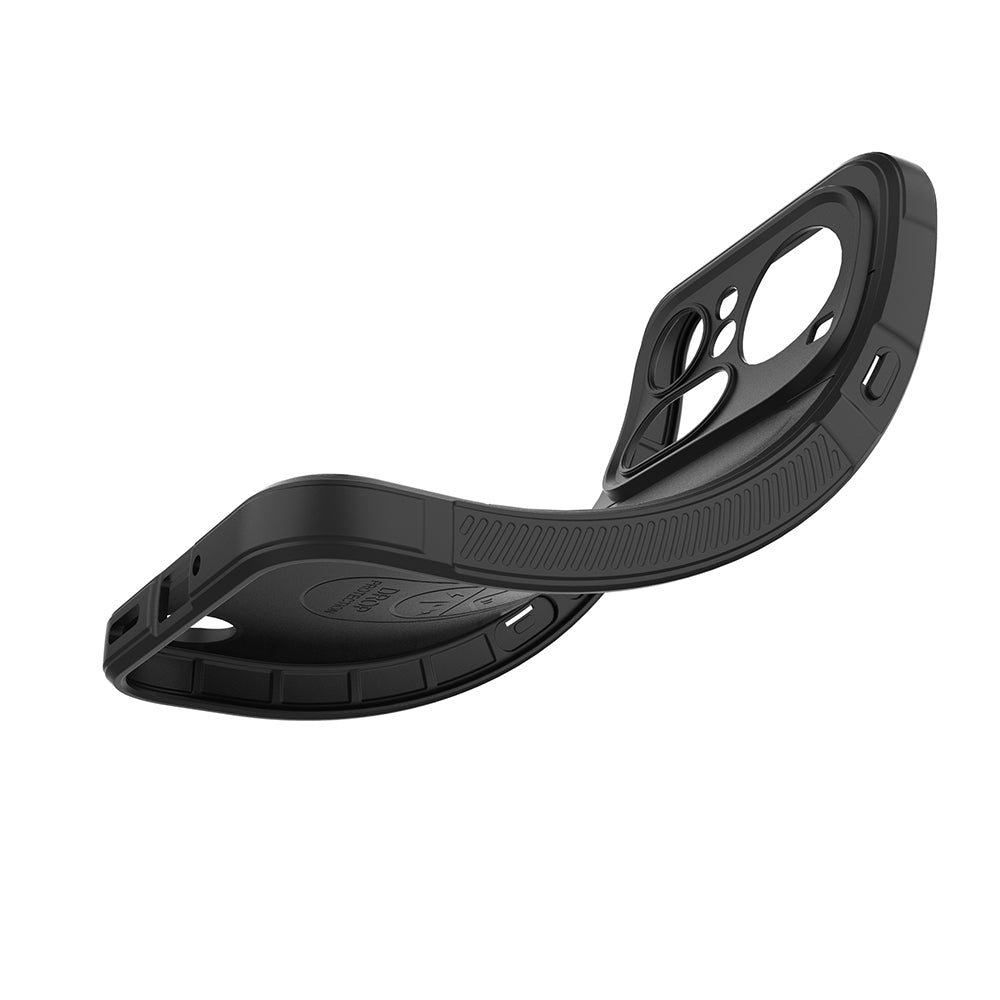 Nothing Phone 4A Pro Kılıf Esnek TPU Oyuklu Arka Yüzey Tasarımlı Etnik Silikon Kapak Siyah