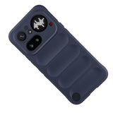 Nothing Phone 4A Pro Kılıf Esnek TPU Oyuklu Arka Yüzey Tasarımlı Etnik Silikon Kapak Lacivert