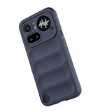 Nothing Phone 4A Pro Kılıf Esnek TPU Oyuklu Arka Yüzey Tasarımlı Etnik Silikon Kapak Lacivert