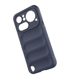 Nothing Phone 4A Pro Kılıf Esnek TPU Oyuklu Arka Yüzey Tasarımlı Etnik Silikon Kapak Lacivert