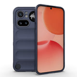 Nothing Phone 4A Pro Kılıf Esnek TPU Oyuklu Arka Yüzey Tasarımlı Etnik Silikon Kapak Lacivert
