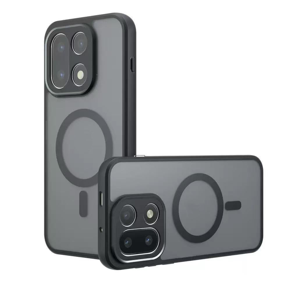 One Plus 15 5G Kılıf M-Safe Şarj Özellikli Kamera Korumalı Zore Lunex Kapak Siyah