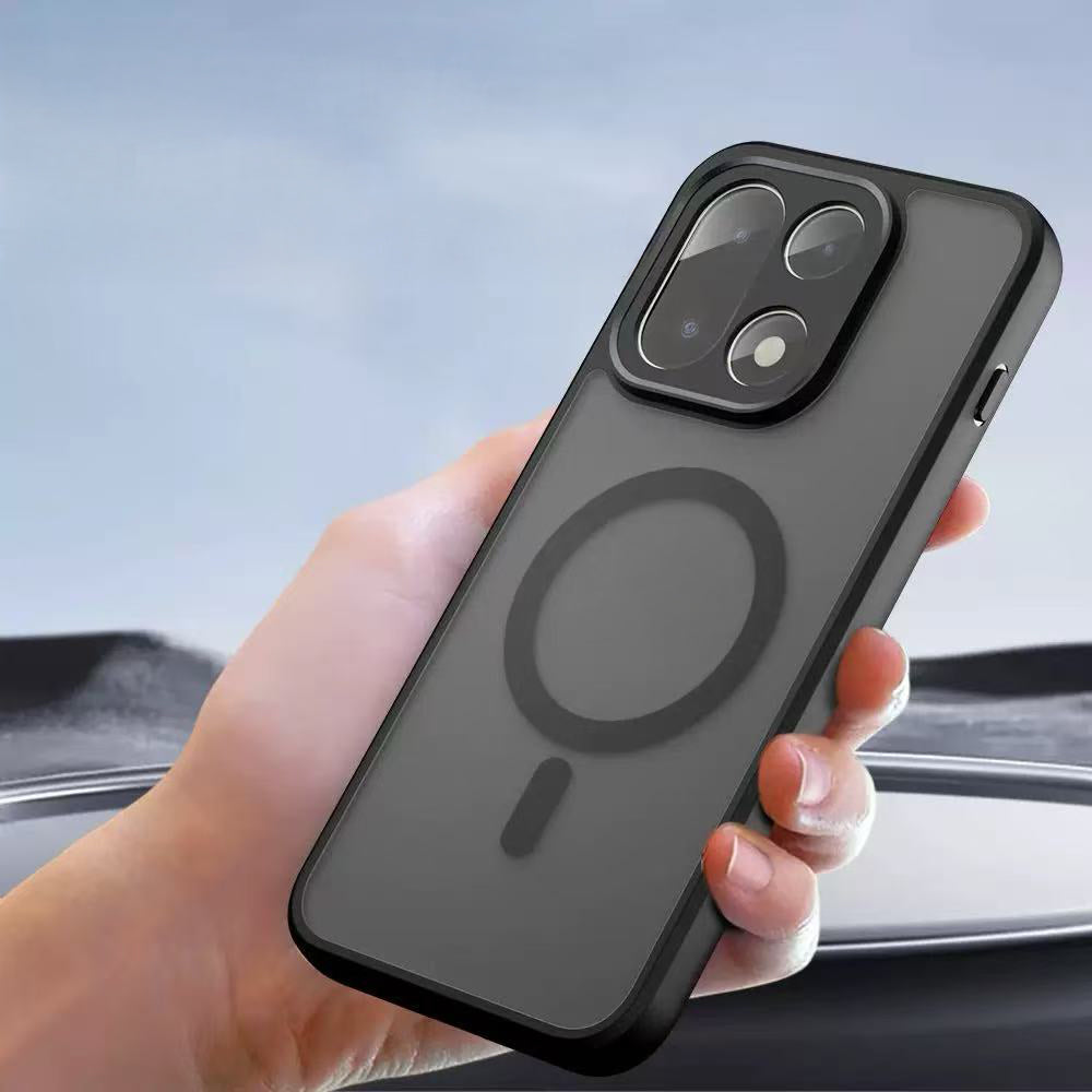 One Plus 15 5G Kılıf M-Safe Şarj Özellikli Kamera Korumalı Zore Lunex Kapak Siyah