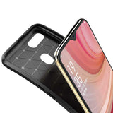 Oppo A12 Kılıf Zore Negro Silikon Kapak Kahverengi