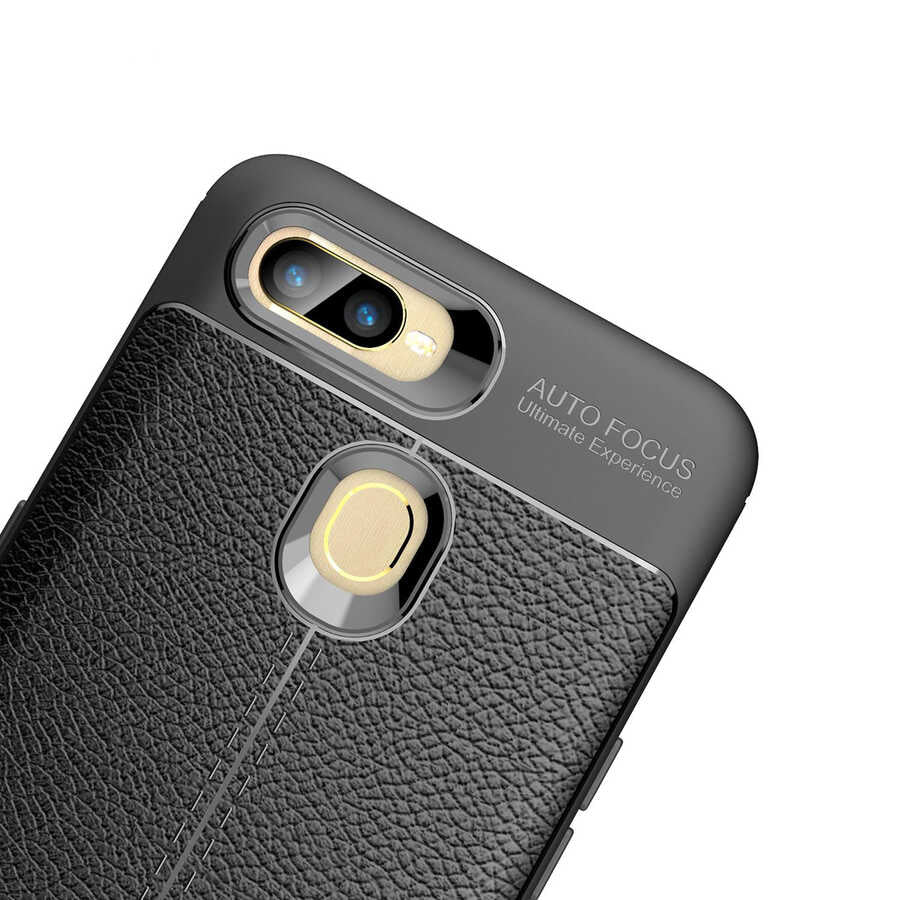 Oppo A12 Kılıf Zore Niss Silikon Kapak Lacivert