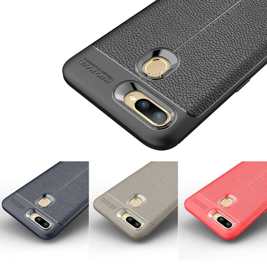 Oppo A12 Kılıf Zore Niss Silikon Kapak Lacivert