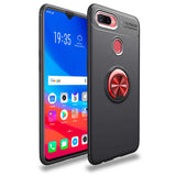 Oppo A12 Kılıf Zore Ravel Silikon Kapak Siyah-Kırmızı