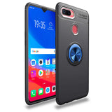 Oppo A12 Kılıf Zore Ravel Silikon Kapak Siyah-Mavi