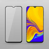 Oppo A12 Zore Kenarları Kırılmaya Dayanıklı Cam Ekran Koruyucu Siyah