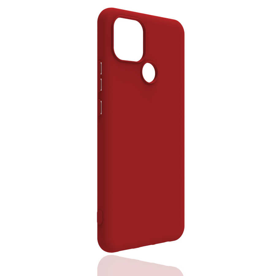 Oppo A15 Kılıf Zore Biye Silikon Kırmızı