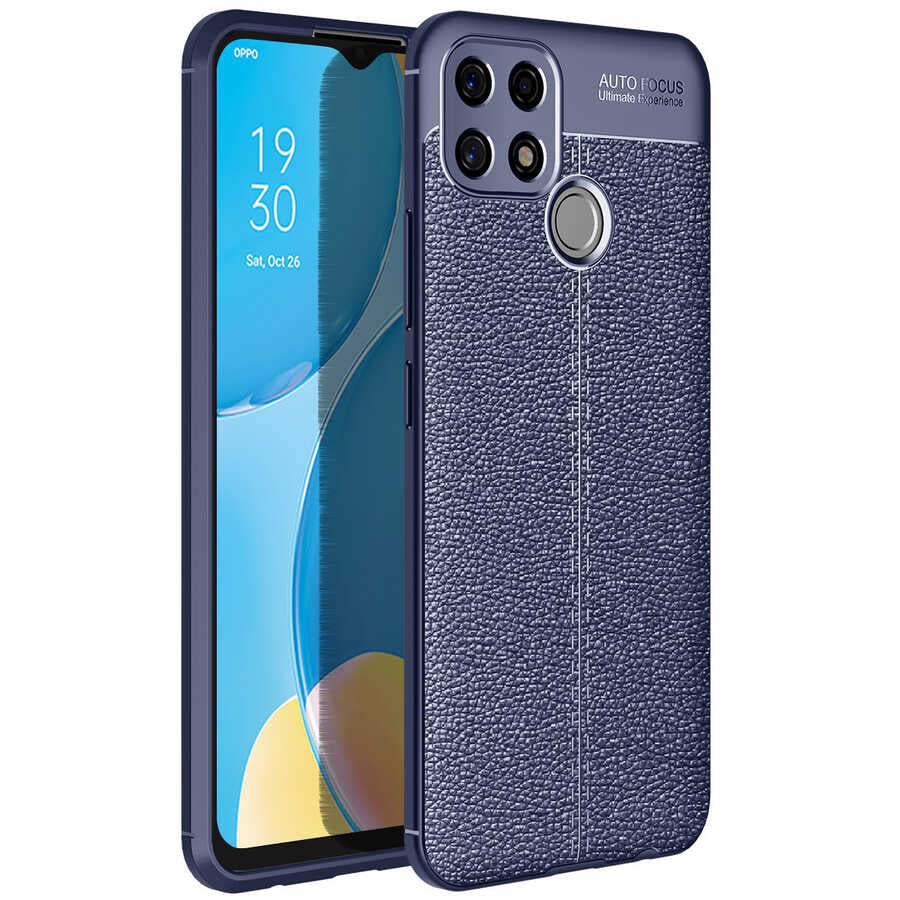 Oppo A15 Kılıf Zore Niss Silikon Kapak Lacivert
