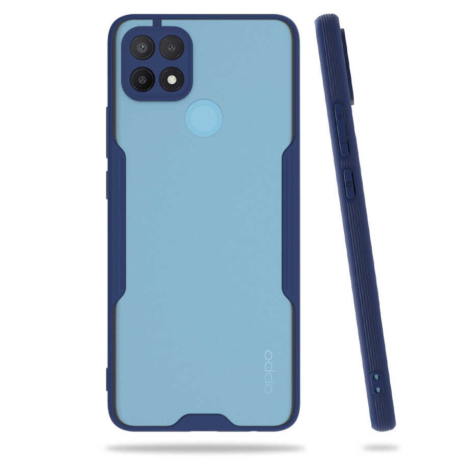 Oppo A15 Kılıf Zore Parfe Kapak Lacivert