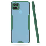 Oppo A15 Kılıf Zore Parfe Kapak Koyu Yeşil