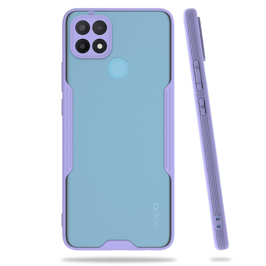 Oppo A15 Kılıf Zore Parfe Kapak Mor