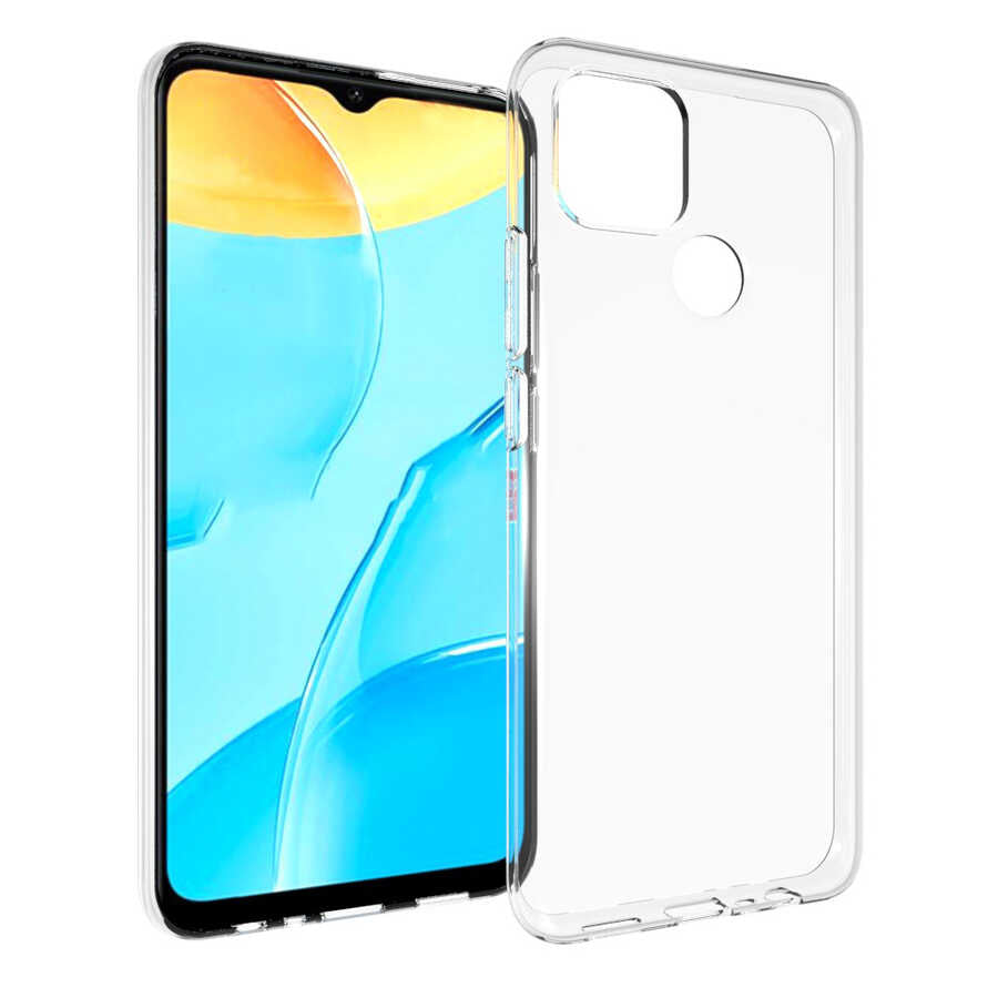 Oppo A15 Kılıf Zore Süper Silikon Kapak Renksiz