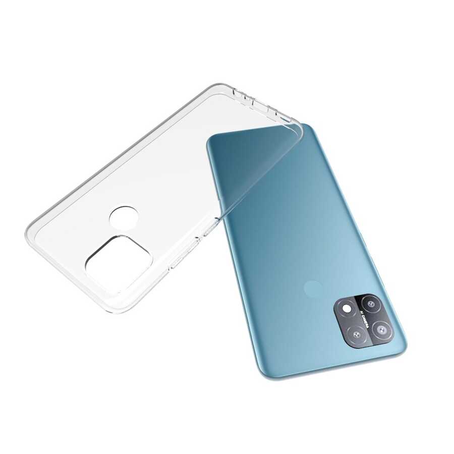 Oppo A15 Kılıf Zore Süper Silikon Kapak Renksiz