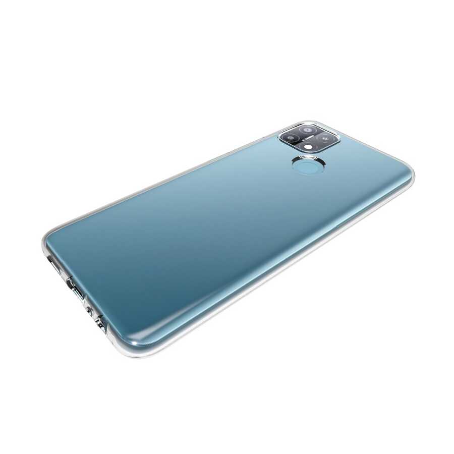 Oppo A15 Kılıf Zore Süper Silikon Kapak Renksiz