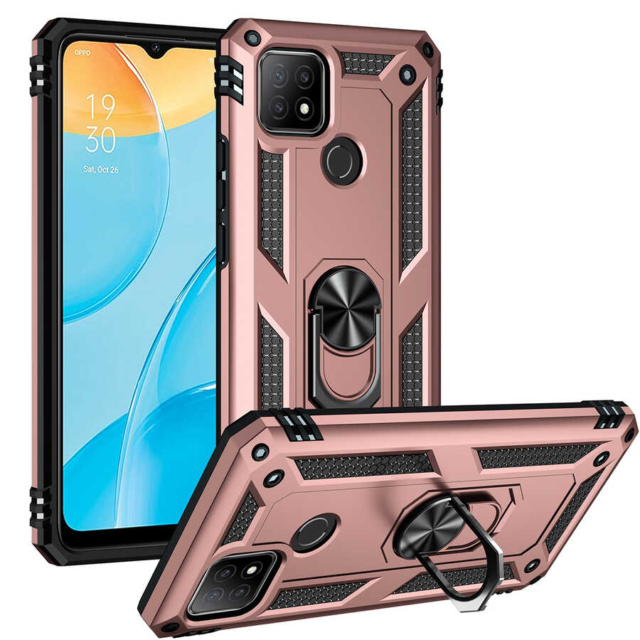 Oppo A15 Kılıf Zore Vega Kapak Gri