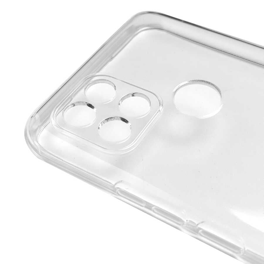 Oppo A15S Kılıf Zore Kamera Korumalı Süper Silikon Kapak Renksiz
