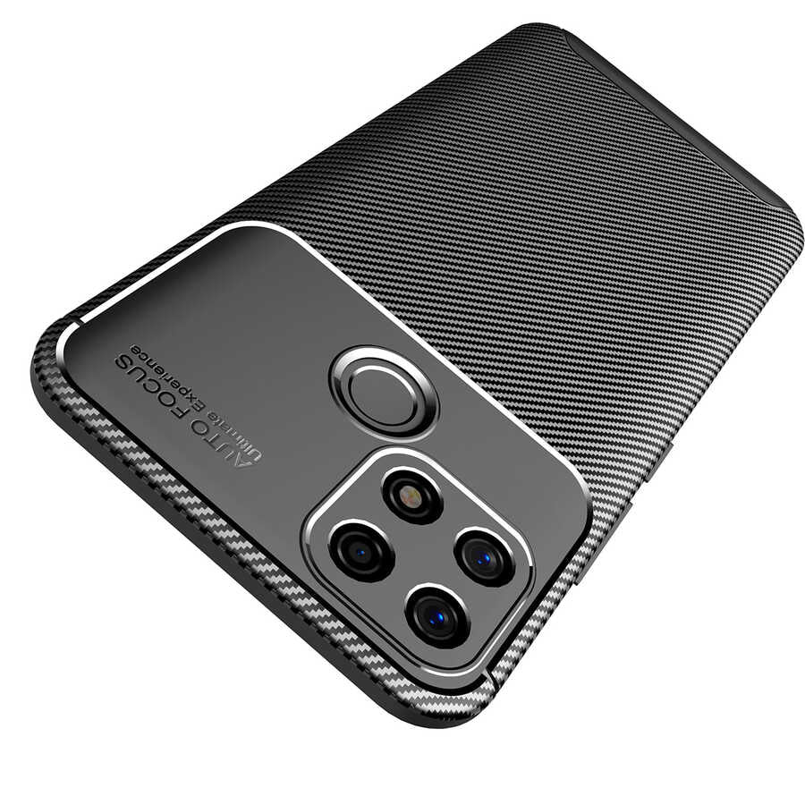 Oppo A15S Kılıf Zore Negro Silikon Kapak Kahverengi