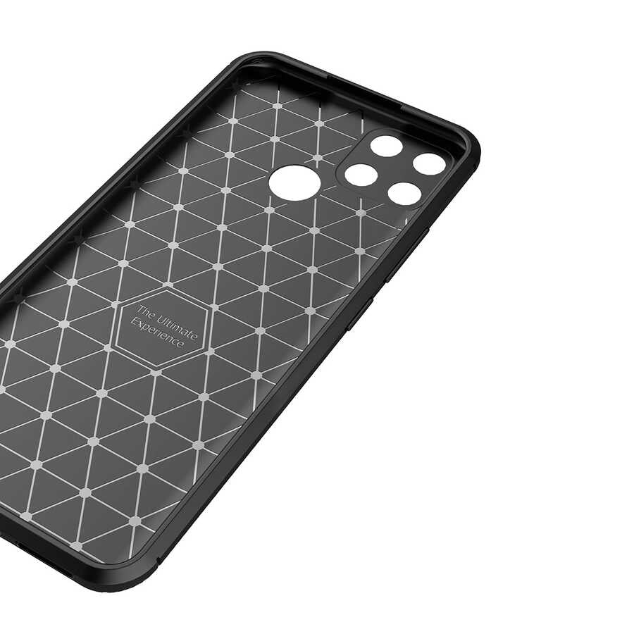 Oppo A15S Kılıf Zore Negro Silikon Kapak Siyah