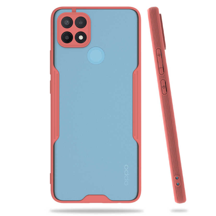 Oppo A15S Kılıf Zore Parfe Kapak Pembe