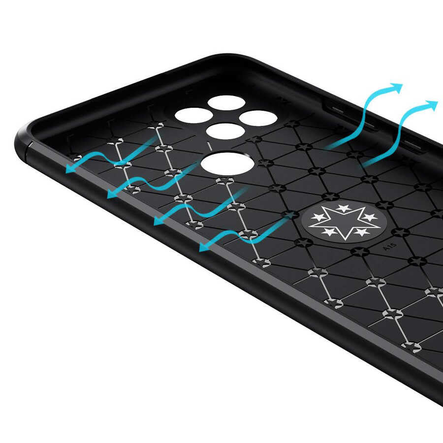 Oppo A15S Kılıf Zore Ravel Silikon Kapak Kırmızı