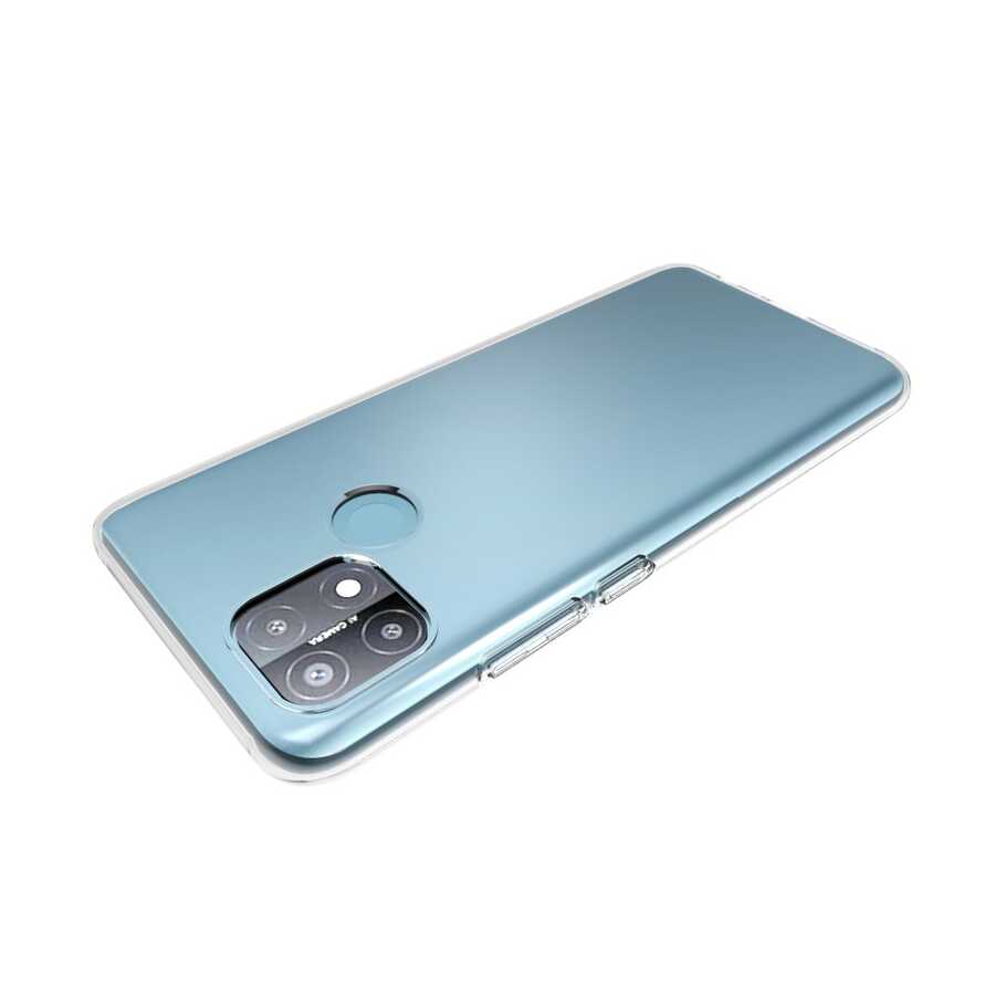 Oppo A15S Kılıf Zore Süper Silikon Kapak Renksiz