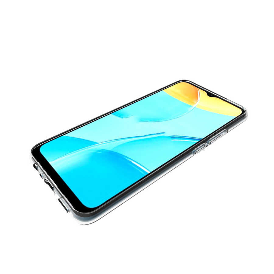 Oppo A15S Kılıf Zore Süper Silikon Kapak Renksiz