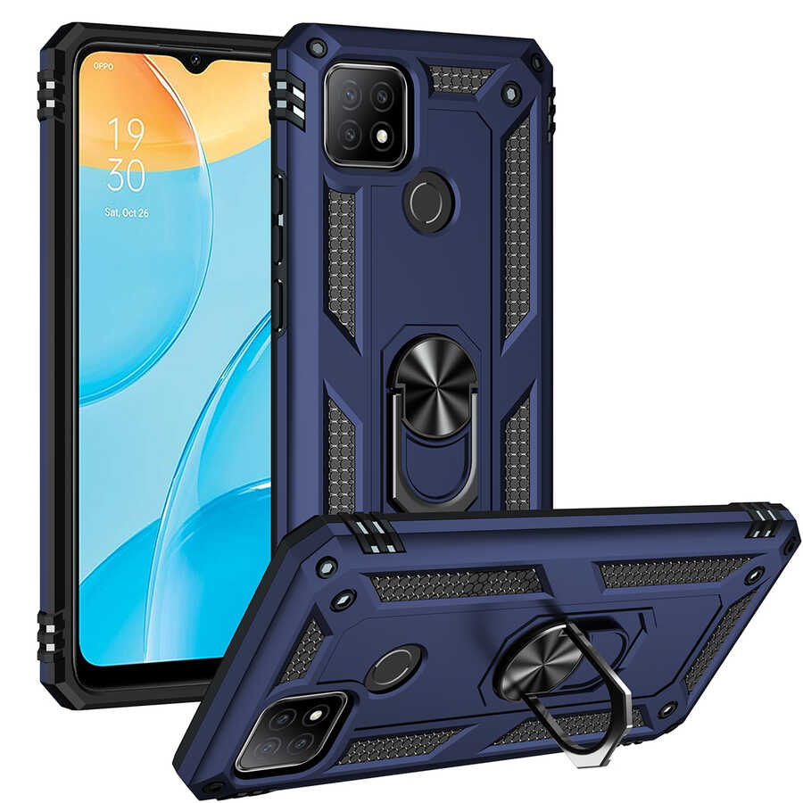Oppo A15S Kılıf Zore Vega Kapak Gri