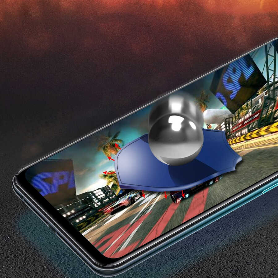 Oppo A16 Davin 5D Cam Ekran Koruyucu Siyah