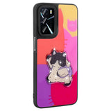 Oppo A16 Case Shining Embossed Zore Amas Silicone Cover with Iconic Figure Mor