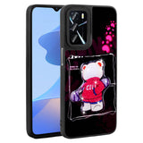 Oppo A16 Case Shining Embossed Zore Amas Silicone Cover with Iconic Figure Mor