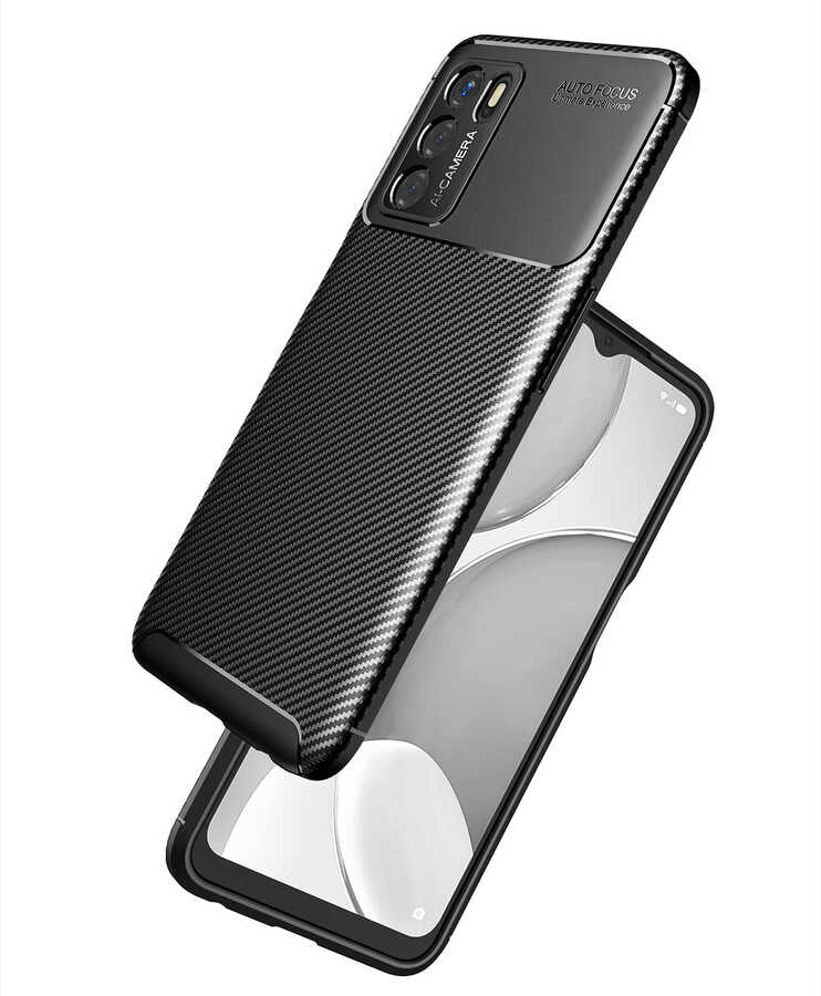 Oppo A16 Kılıf Zore Negro Silikon Kapak Siyah