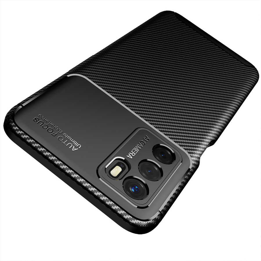 Oppo A16 Kılıf Zore Negro Silikon Kapak Kahverengi
