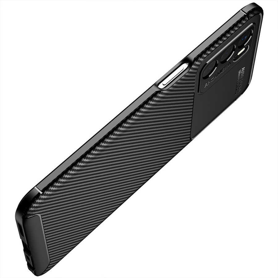 Oppo A16 Kılıf Zore Negro Silikon Kapak Siyah