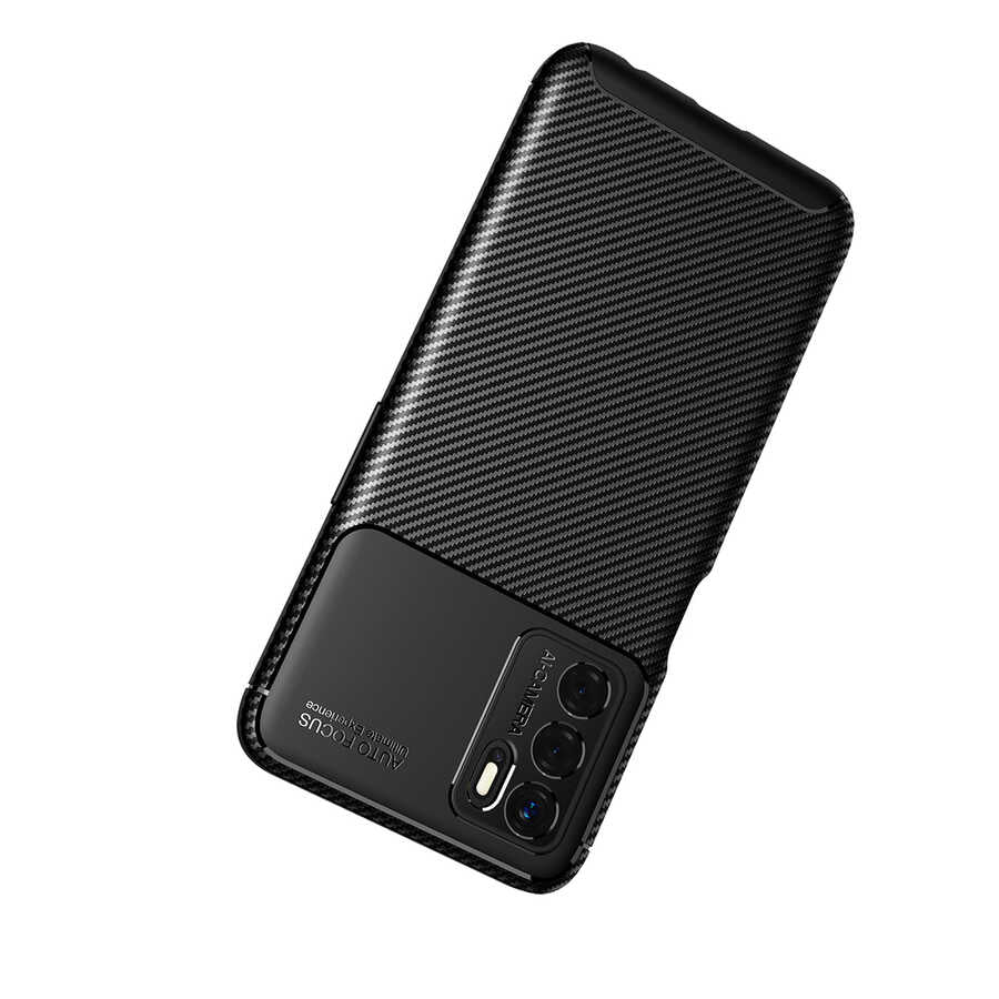 Oppo A16 Kılıf Zore Negro Silikon Kapak Lacivert