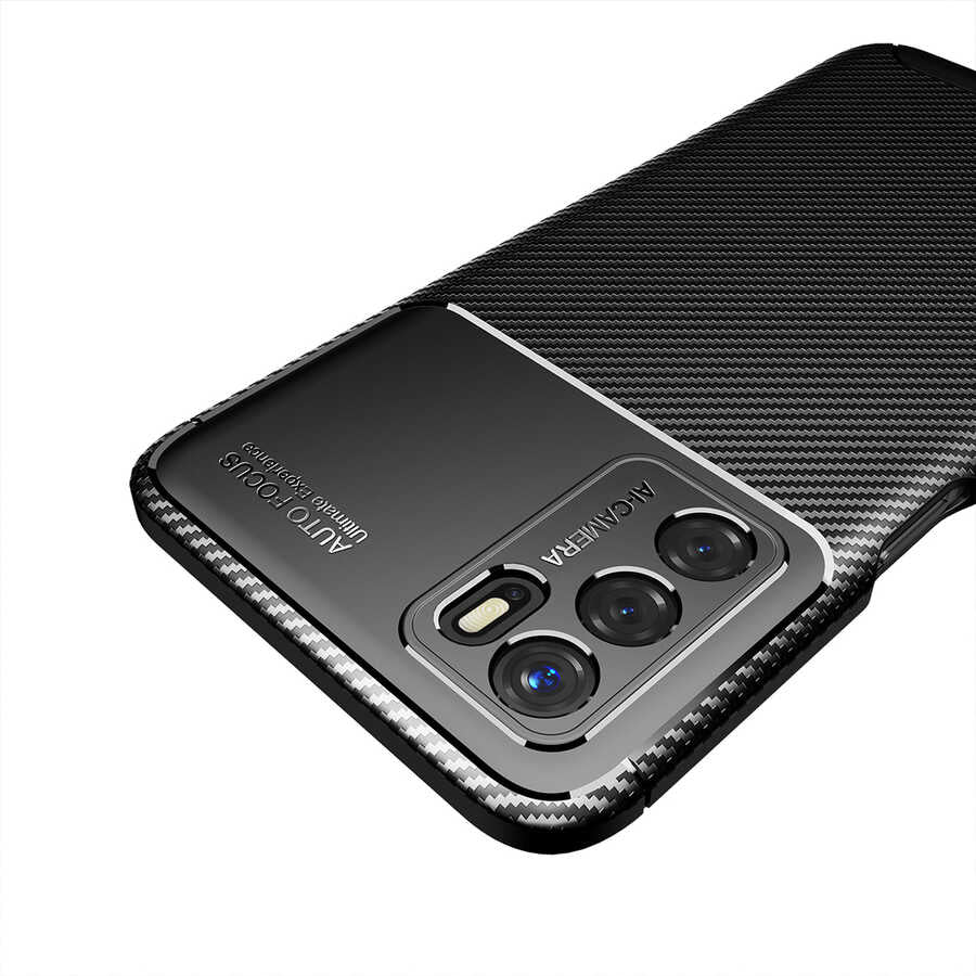 Oppo A16 Kılıf Zore Negro Silikon Kapak Lacivert
