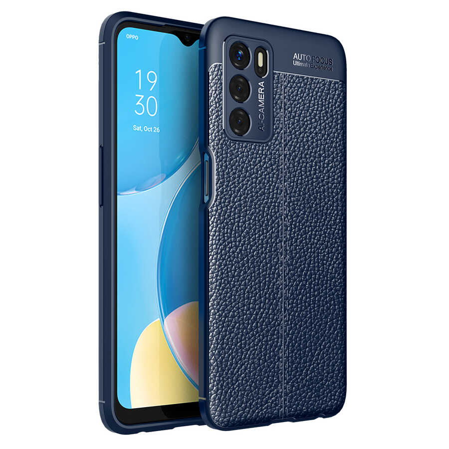 Oppo A16 Kılıf Zore Niss Silikon Kapak Lacivert