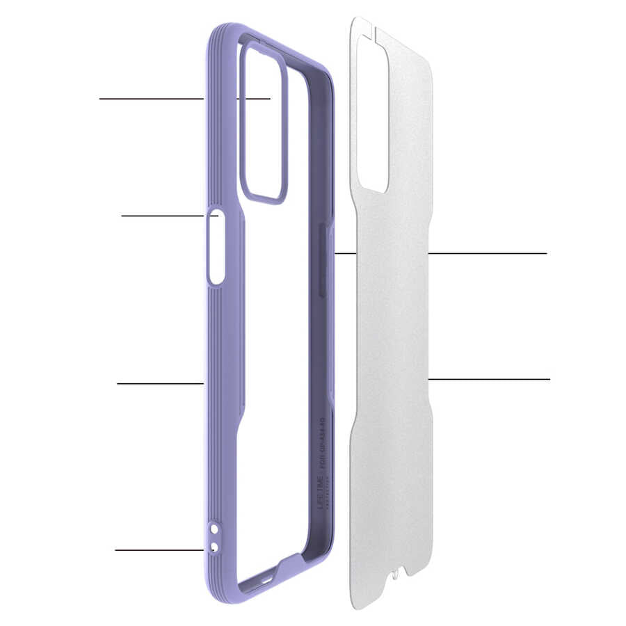 Oppo A16 Kılıf Zore Parfe Kapak Siyah